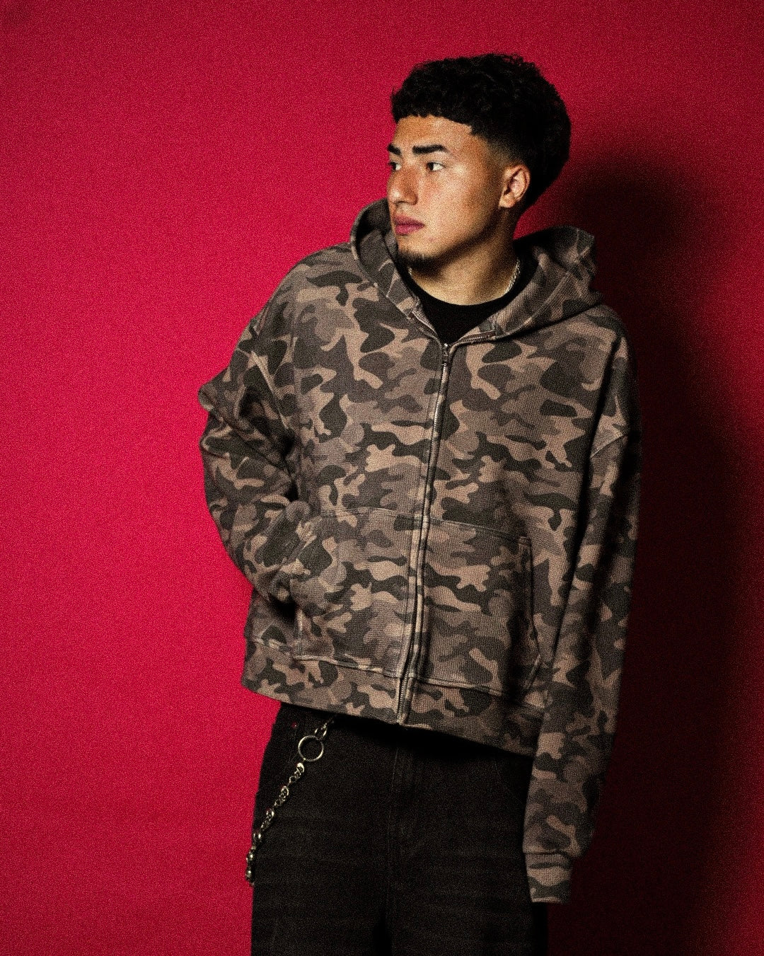 WAR MADE CAMO ZIP UP