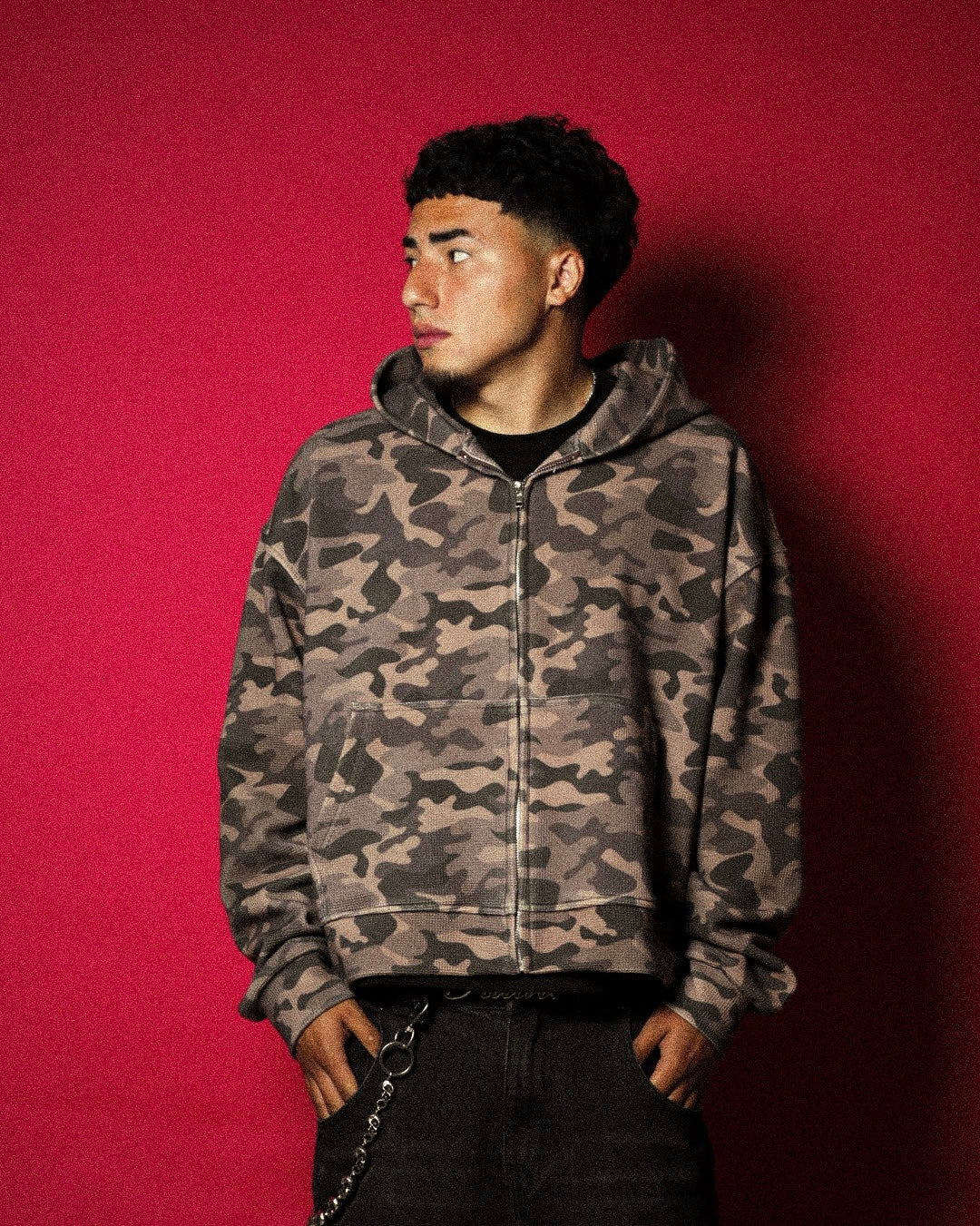 *BLANK* MOCHA CAMO ZIP UP